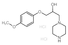 1-(4-Methoxy-phenoxy)-3-piperazin-1-yl-propan-2-ol dihydrochloride Structure