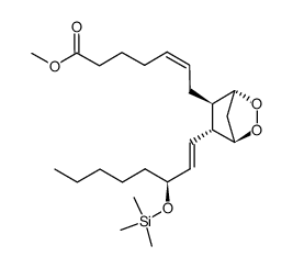 Methyl (5E)-7-(6-((1E)-3-[(trimethylsilyl)oxy]-1-octenyl)-2,3-dioxabic yclo[2.2.1]hept-5-yl)-5-heptenoate picture