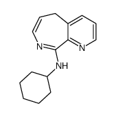 9-cyclohexylamino-5H-pyrido[2,3-c]azepine结构式