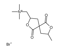 trimethyl-[(8-methyl-1,6-dioxo-2,7-dioxaspiro[4.4]nonan-3-yl)methyl]azanium,bromide Structure