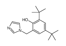 2,4-ditert-butyl-6-(imidazol-1-ylmethyl)phenol结构式
