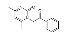 4,6-dimethyl-1-phenacylpyrimidin-2-one Structure