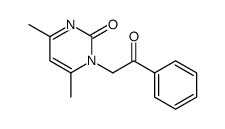 4,6-dimethyl-1-phenacylpyrimidin-2-one结构式