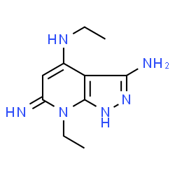 1H-Pyrazolo[3,4-b]pyridine-3,4-diamine,N4,7-diethyl-6,7-dihydro-6-imino-(9CI) Structure