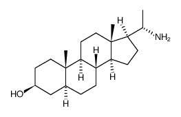 (20S)-20-Amino-5α-pregnan-3β-ol结构式