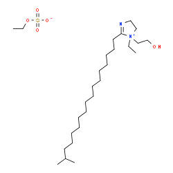 1-ethyl-4,5-dihydro-1-(2-hydroxyethyl)-2-isoheptadecyl-1H-imidazolium ethyl sulphate Structure