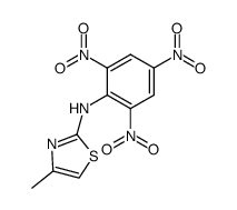 4-methyl-N-(2,4,6-trinitrophenyl)thiazol-2-amine Structure