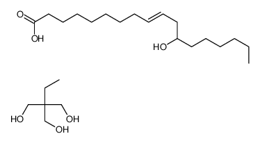 2-ethyl-2-(hydroxymethyl)propane-1,3-diol,(Z)-12-hydroxyoctadec-9-enoic acid结构式