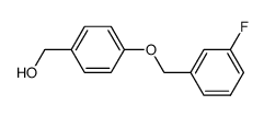 (4-((3-氟苄基)氧基)苯基)甲醇结构式