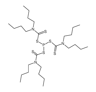 tris(di-n-butyldithiocarbamato)-phosphorus(III)结构式
