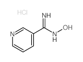 3-Pyridinecarboximidamide,N-hydroxy-, hydrochloride (1:1) structure