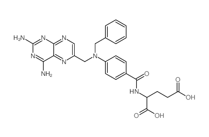 L-Glutamic acid,N-[4-[[(2,4-diamino-6-pteridinyl)methyl](phenylmethyl)amino]benzoyl]- Structure