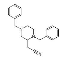 2-(1,4-dibenzylpiperazin-2-yl)acetonitrile Structure