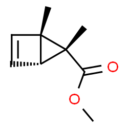 Bicyclo[2.1.0]pent-2-ene-5-carboxylic acid, 1,5-dimethyl-, methyl ester, Structure