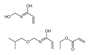 ethyl prop-2-enoate,N-(hydroxymethyl)prop-2-enamide,N-(2-methylpropoxymethyl)prop-2-enamide结构式