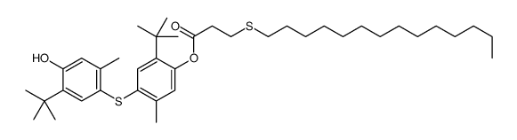 2-(1,1-dimethylethyl)-4-[[5-(1,1-dimethylethyl)-4-hydroxy-2-methylphenyl]thio]-5-methylphenyl 3-(tetradecylthio)propionate结构式