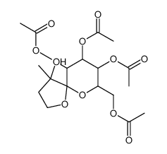 (8,9,10-triacetyloxy-4-hydroxy-4-methyl-1,6-dioxaspiro[4.5]decan-7-yl)methyl acetate Structure