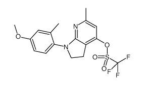6-methyl-1-[2-methyl-4-(methyloxy)phenyl]-1,2,3,7-tetrahydro-4H-pyrrolo[2,3-b]pyridin-4-yl trifluoromethanesulfonate Structure
