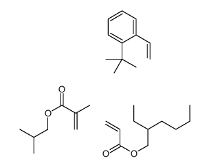 1-tert-butyl-2-ethenylbenzene,2-ethylhexyl prop-2-enoate,2-methylpropyl 2-methylprop-2-enoate Structure