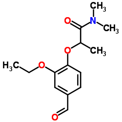 2-(2-Ethoxy-4-formylphenoxy)-N,N-dimethylpropanamide结构式