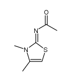 N-(3,4-dimethyl-3H-thiazol-2-ylidene)-acetamide结构式