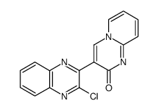 3-chloro-2-(2'H-pyrido[1',2'-a]-pyrimidin-2'-on-3'-yl)quinoxaline结构式