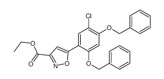 5-(2,4-双(苄氧基)-5-氯苯基)异噁唑-3-羧酸乙酯结构式