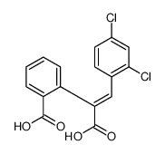 2-[(E)-1-carboxy-2-(2,4-dichlorophenyl)ethenyl]benzoic acid Structure