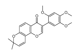8,8-dimethyl-3-(2,4,5-trimethoxyphenyl)pyrano[2,3-f]chromen-4-one结构式