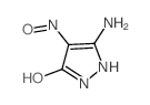 5-Amino-4-nitroso-1,2-dihydro-3H-pyrazol-3-one结构式