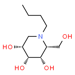 3,4,5-Piperidinetriol, 1-butyl-2-(hydroxymethyl)-, (2R,3S,4R,5R)- (9CI) picture