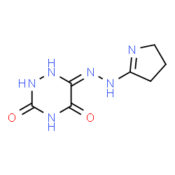 1,2,4-Triazine-3,5,6(4H)-trione, dihydro-, 6-[(3,4-dihydro-2H-pyrrol-5-yl)hydrazone] (9CI)结构式