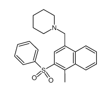 4-methyl-3-phenylsulphonyl-1-piperidinomethylnaphthalene结构式