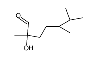 4-(2,2-dimethylcyclopropyl)-2-hydroxy-2-methylbutanal结构式