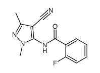 Benzamide, N-(4-cyano-1,3-dimethyl-1H-pyrazol-5-yl)-2-fluoro- (9CI)结构式