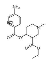 ethyl 4-(4-aminobenzoyl)oxy-1-methyl-piperidine-3-carboxylate hydrochl oride结构式
