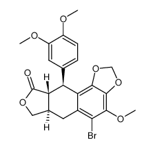 (6aR,9aR,10S)-5-bromo-10-(3,4-dimethoxyphenyl)-4-methoxy-6a,7,9a,10-tetrahydrofuro[3',4':6,7]naphtho[1,2-d][1,3]dioxol-9(6H)-one Structure