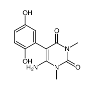 1,3-dimethyl-5-(2,5-dihydroxyphenyl)-6-aminouracil Structure