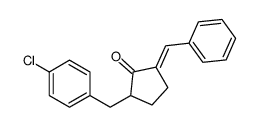 2-benzylidene-5-[(4-chlorophenyl)methyl]cyclopentan-1-one结构式