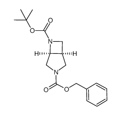 (1R,5S)-3-benzyl 6-tert-butyl 3,6-diazabicyclo[3.2.0]heptane-3,6-dicarboxylate结构式