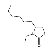 1-ethyl-5-hexylpyrrolidin-2-one结构式