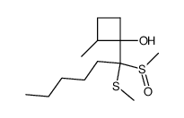 2-methyl-1-(1-(methylsulfinyl)-1-(methylthio)hexyl)cyclobutan-1-ol结构式