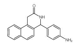 4-(4-aminophenyl)-3,4-dihydro-1H-benzo[f]isoquinolin-2-one结构式