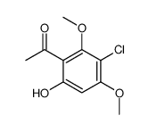 1-(3-chloro-6-hydroxy-2,4-dimethoxyphenyl)ethanone结构式