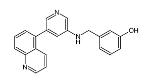 3-[[(5-quinolin-5-ylpyridin-3-yl)amino]methyl]phenol结构式