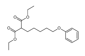 (5-phenoxy-pentyl)-malonic acid diethyl ester结构式