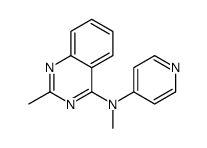 N,2-dimethyl-N-pyridin-4-ylquinazolin-4-amine结构式