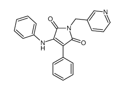 3-anilino-4-phenyl-1-(pyridin-3-ylmethyl)pyrrole-2,5-dione Structure