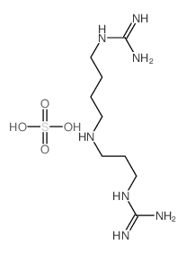 2-[3-[4-(diaminomethylideneamino)butylamino]propyl]guanidine; sulfuric acid结构式