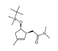 2-[(1S,5R)-5-{[tert-butyl(dimethyl)silyl]oxy}3-mehylcyclopent-2-en-1-yl]-N,N-dimethylacetamide Structure